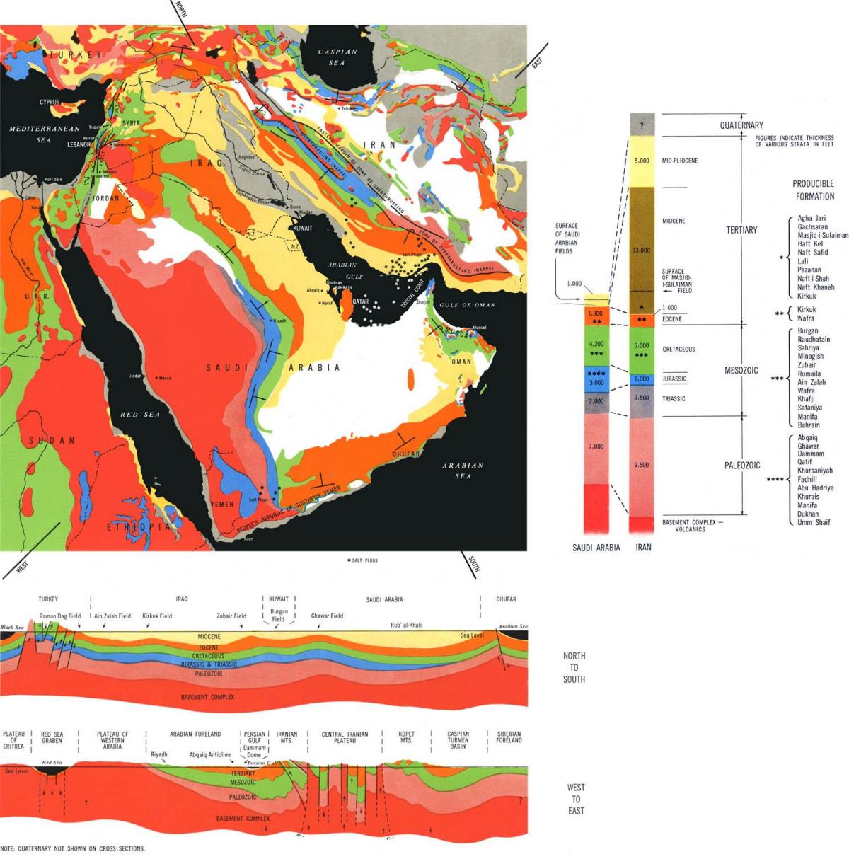 geologinen kartta Saudi-Arabia