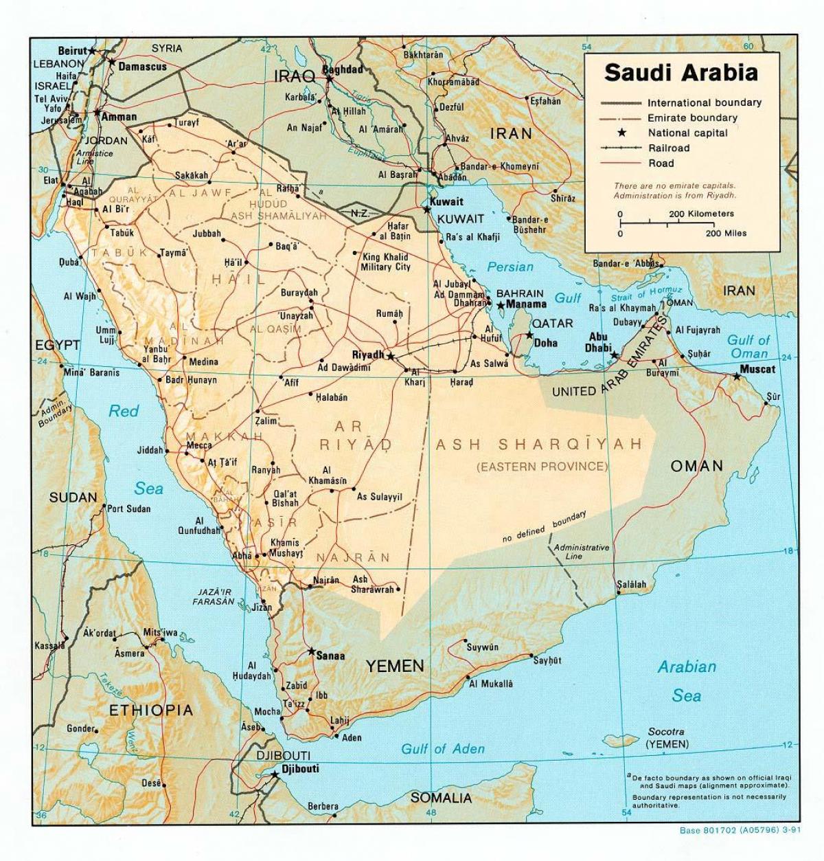 Saudi-Arabia kartta hd