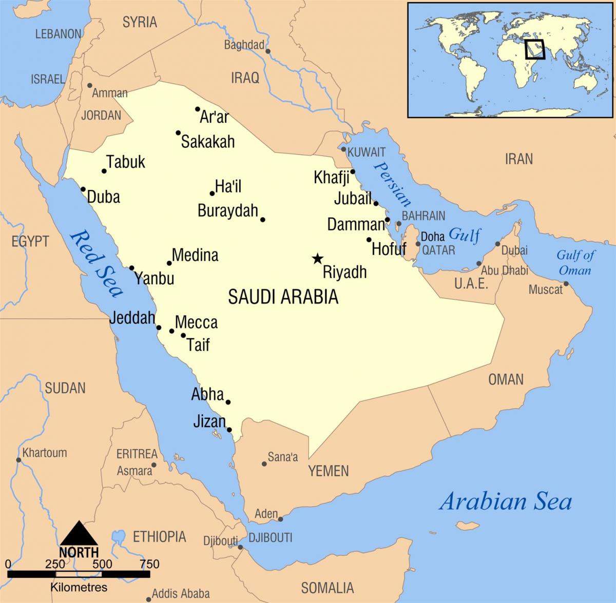 riyadh SAUDI-arabian kartta