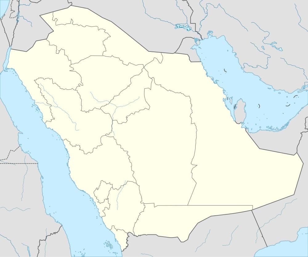Kartta Saudi-Arabiassa