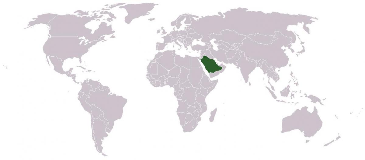 Saudi-Arabia on maailman kartta