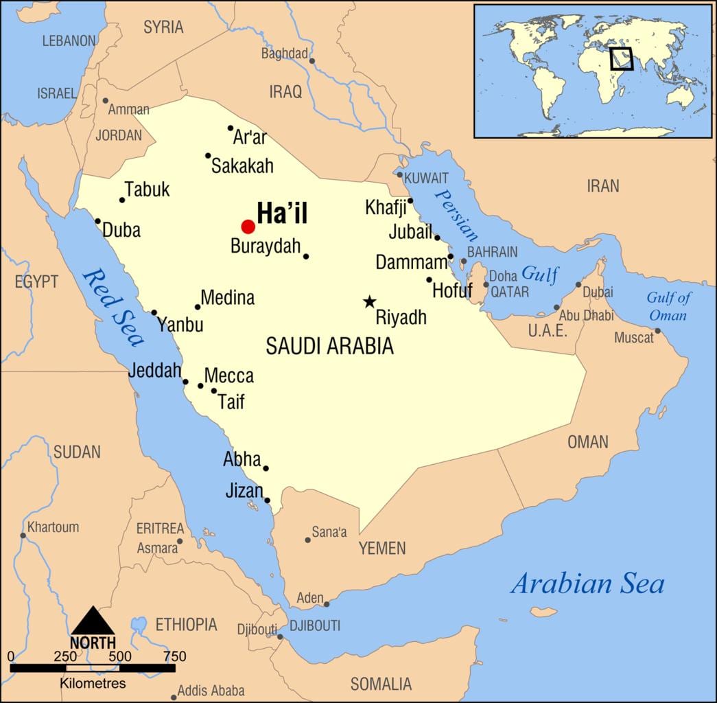 kartta ave Saudi-Arabia