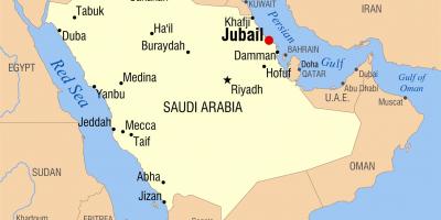 Jubail SAUDI-arabian kartta