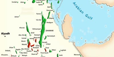 Kartta manifa Saudi-Arabia