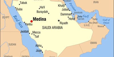 Kartta medina Saudi-Arabia