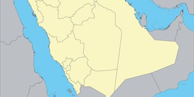 Kartta Saudi-Arabia ääriviivat