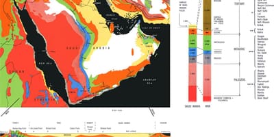 Geologinen kartta Saudi-Arabia