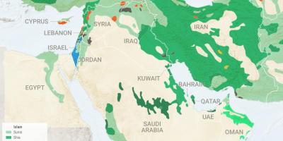 Saudi-Arabia uskonto kartta - Kartta Saudi-Arabia uskonto (Länsi-Aasia -  Aasia)