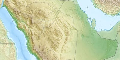 Kartta Saudi-Arabia vuoret