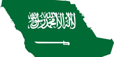 Saudi-Arabia kartta flag