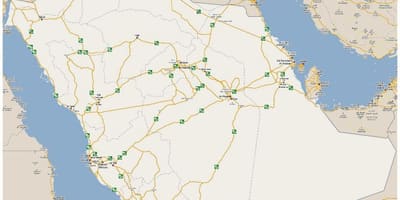 Kartta yksityiskohtaiset Saudi-Arabia